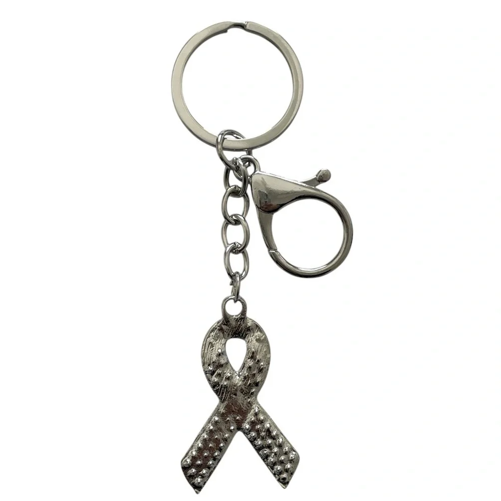 Blossom Breast Cancer Awareness Pink Ribbon Keychain